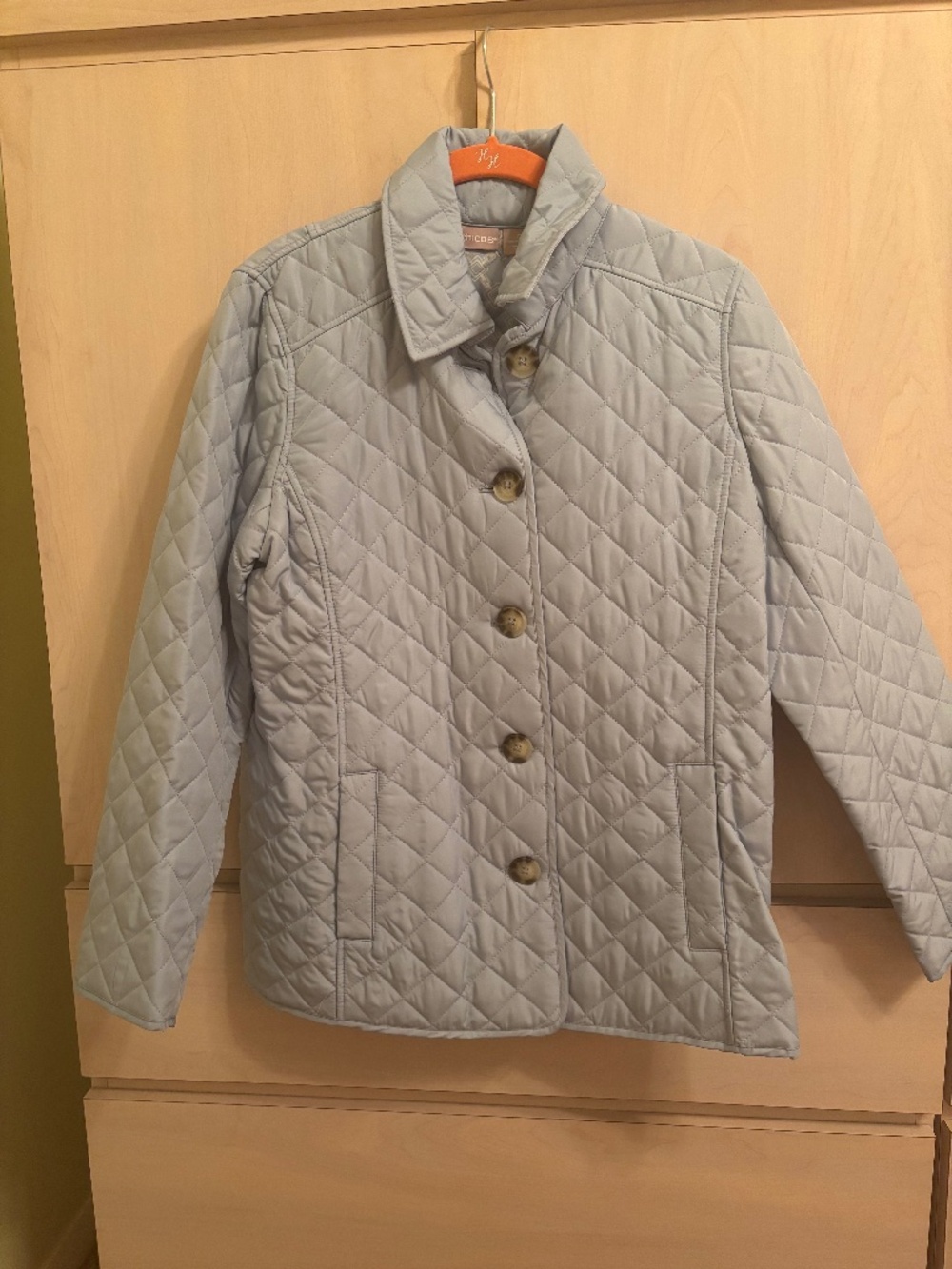 New Chico’s Light Blue Quilted Jacket in Chico’s Size 0( Size 4/6 -S)